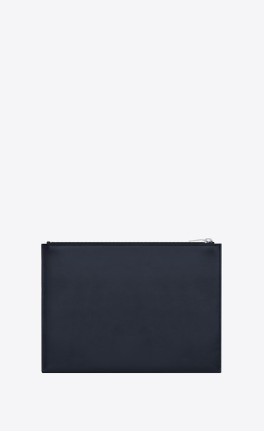 Monogram zippered tablet case in shiny leather